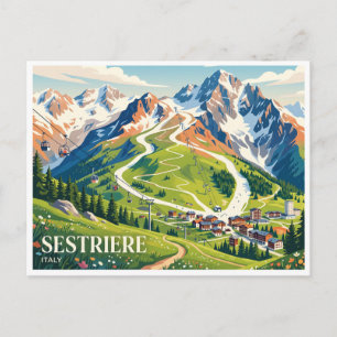 Sestriere Italien Postkarte