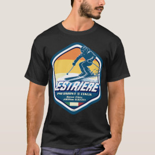 Sestriere Italien Skifahren Italienische Alpen T-Shirt
