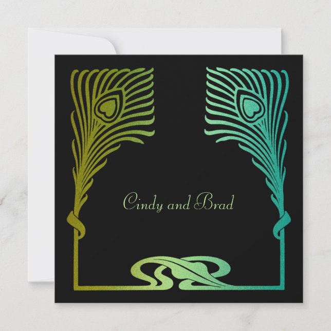 Set 1104 zum Einladung des Pfauenplatzes (Vorderseite)