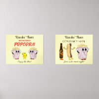 Set 14 x 11 Art Prints Movie Theater Konzession