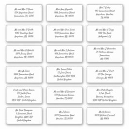 Set 18 Anschrift des Empfängers Aufkleber