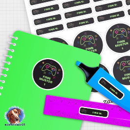 Set - 26 Namensaufkleber Spielecontroller | Aufkleber