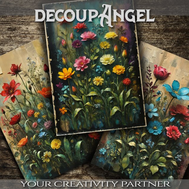 Set 3 - Farbgarten - Deko - Geschenkpapier Set (Von Creator hochgeladen)