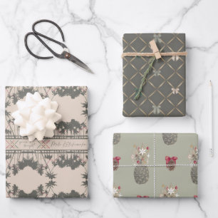 Set A, Weihnachtswrapping Paper im hawaiianischen  Geschenkpapier Set
