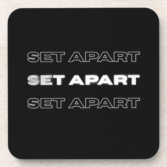 Set Apart Coaster – Christian Home Décor Getränkeuntersetzer (Vorderseite)