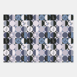 Set aus 3 Blatt abstrakt