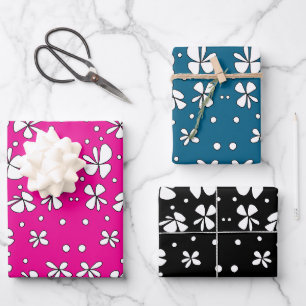 Set aus 3 Doodle28 Geschenkpapier Set
