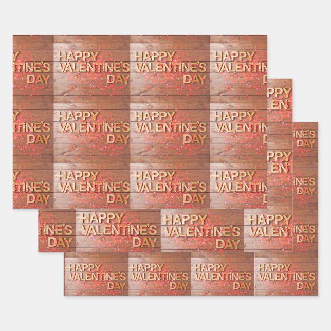 Set aus 3 Überziehpapier Geschenkpapier Set (Set)