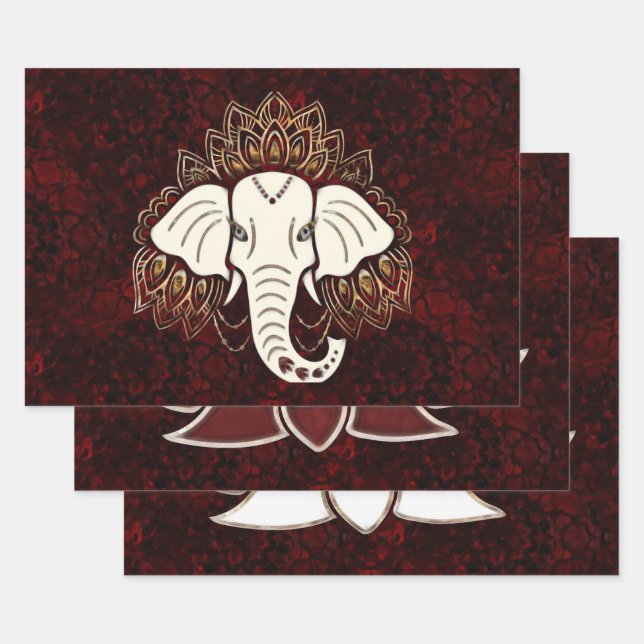 Set aus 3 Überziehpapier Geschenkpapier Set (Set)