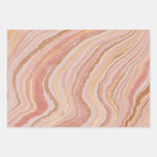 Set aus 3 Überziehpapier Geschenkpapier Set