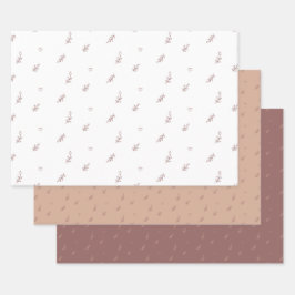 Set aus 3 Überziehpapier Geschenkpapier Set