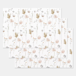 Set aus 3 Überziehpapier Geschenkpapier Set