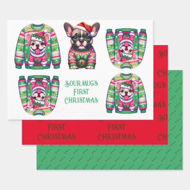 Set aus 3 Überziehpapier Geschenkpapier Set (Set)