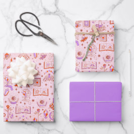 Set aus 3 Überziehpapier Geschenkpapier Set
