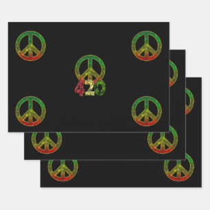 Set aus 3 Überziehpapier Geschenkpapier Set