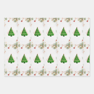 Set aus 3 Überziehpapier Geschenkpapier Set