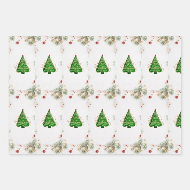 Set aus 3 Überziehpapier Geschenkpapier Set (Vorderseite)