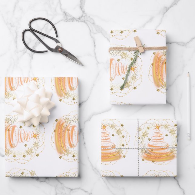 Set aus 3 Überziehpapier Geschenkpapier Set (Vorderseite)