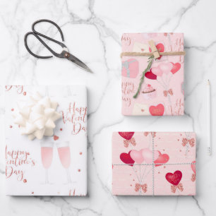 Set aus 3 Überziehpapier Geschenkpapier Set