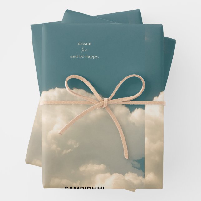 Set aus 3 Überziehpapier Geschenkpapier Set (Beispiel)