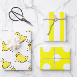 Set aus 3 Überziehpapier Geschenkpapier Set