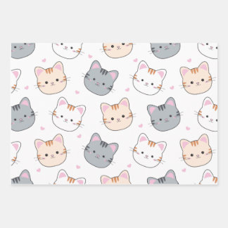 Set aus 3 Überziehpapier Geschenkpapier Set