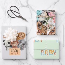 Set aus 3 Überziehpapier Geschenkpapier Set