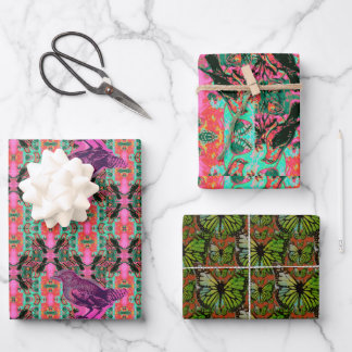 Set aus 3 Überziehpapier Geschenkpapier Set