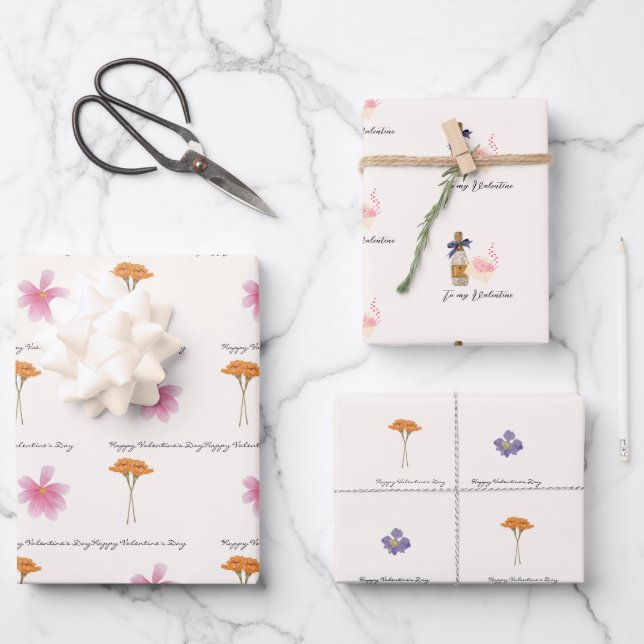 Set aus 3 Überziehpapier Geschenkpapier Set (Vorderseite)