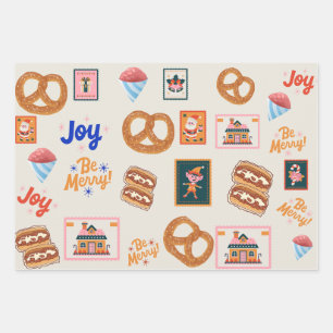 Set aus 3 Überziehpapier Geschenkpapier Set