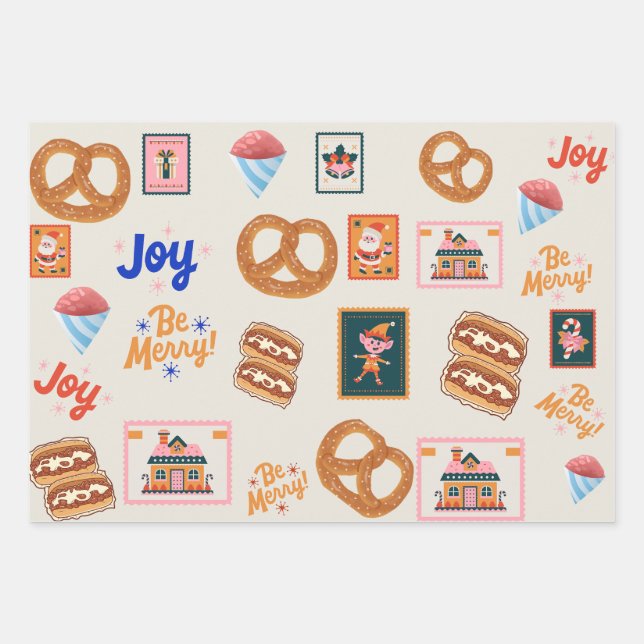 Set aus 3 Überziehpapier Geschenkpapier Set (Vorderseite)