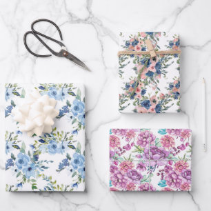 Set aus 3 Überziehpapier Geschenkpapier Set