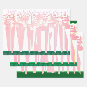Set aus 3 Überziehpapier Geschenkpapier Set