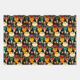 Set aus 3 Überziehpapier Geschenkpapier Set