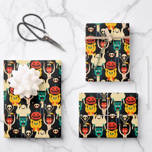 Set aus 3 Überziehpapier Geschenkpapier Set (Vorderseite)