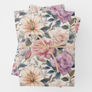 Set aus 3 Überziehpapier Geschenkpapier Set