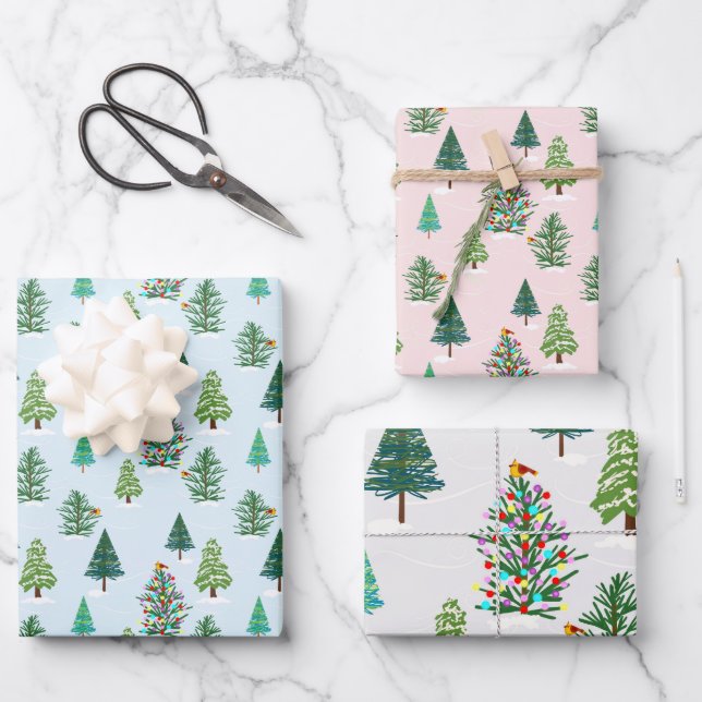 Set aus 3 Überziehpapier Geschenkpapier Set (Vorderseite)