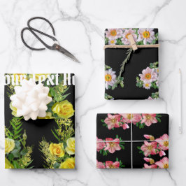 Set aus 3 Überziehpapier Geschenkpapier Set