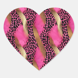 Set aus 3 Überziehpapier Herz-Aufkleber