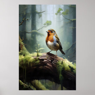 Set aus 5 dunklen magischen Wald-Drucken, Woodland Poster