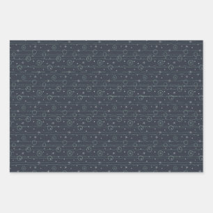 Set aus drei Blättern zum Abpacken von frischen Fa Geschenkpapier Set