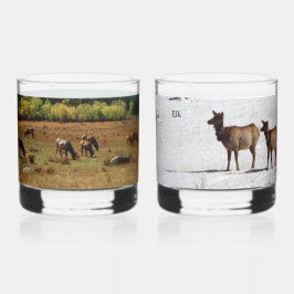 Set aus Elch Whiskyglas