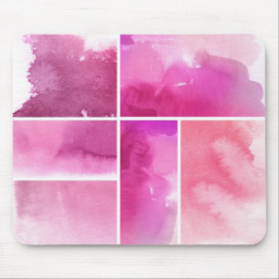 Set aus handgemalten abstrakten Aquarellbildern 3 Mousepad