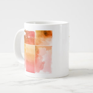 Set aus handgemalten Aquarell-Abstraktionen 4 Jumbo-Tasse