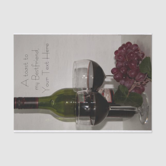 Set aus Tissue (2) Toast zu meinem Bestfriend Seidenpapier (Vorderseite)