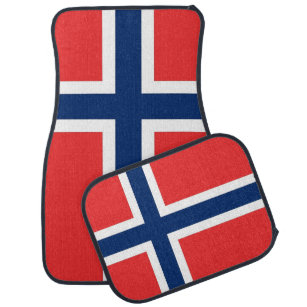 Set Automatten mit Flagge von Norwegen Automatte