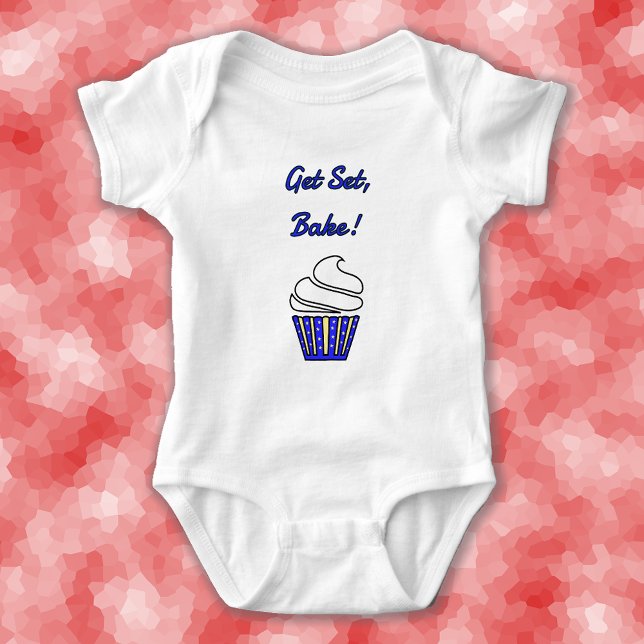 Set Bake Blue Cupcake Baby Strampler (Von Creator hochgeladen)