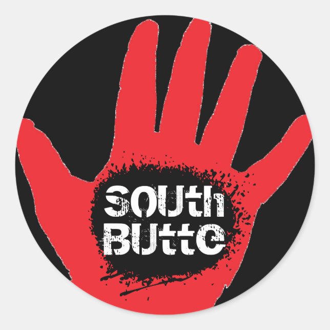 Set "Caught Red Handy" Runder Aufkleber (Vorderseite)