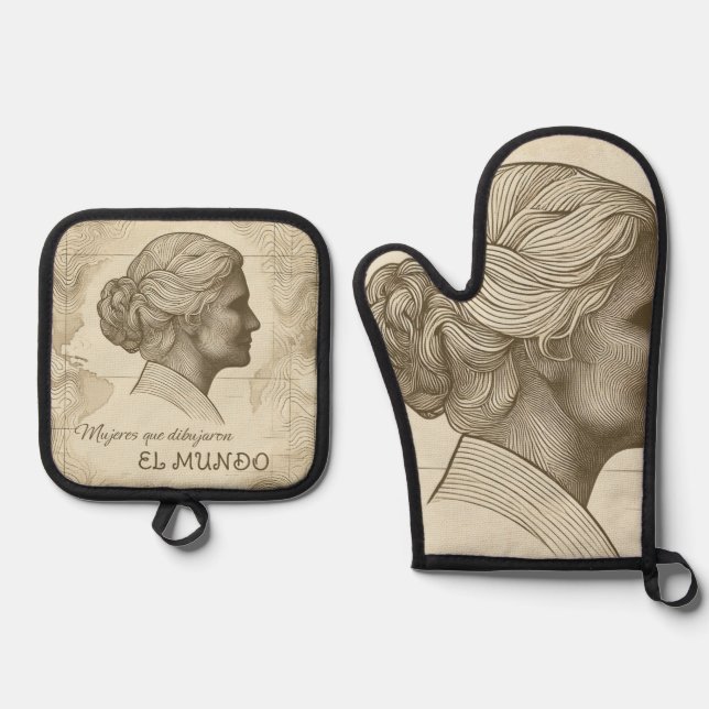 Set de manoplas Mujeres que dibujaron el mundo (Vorderseite)