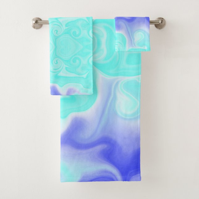 Set de Toallas de baño en morado y celeste (Insitu)